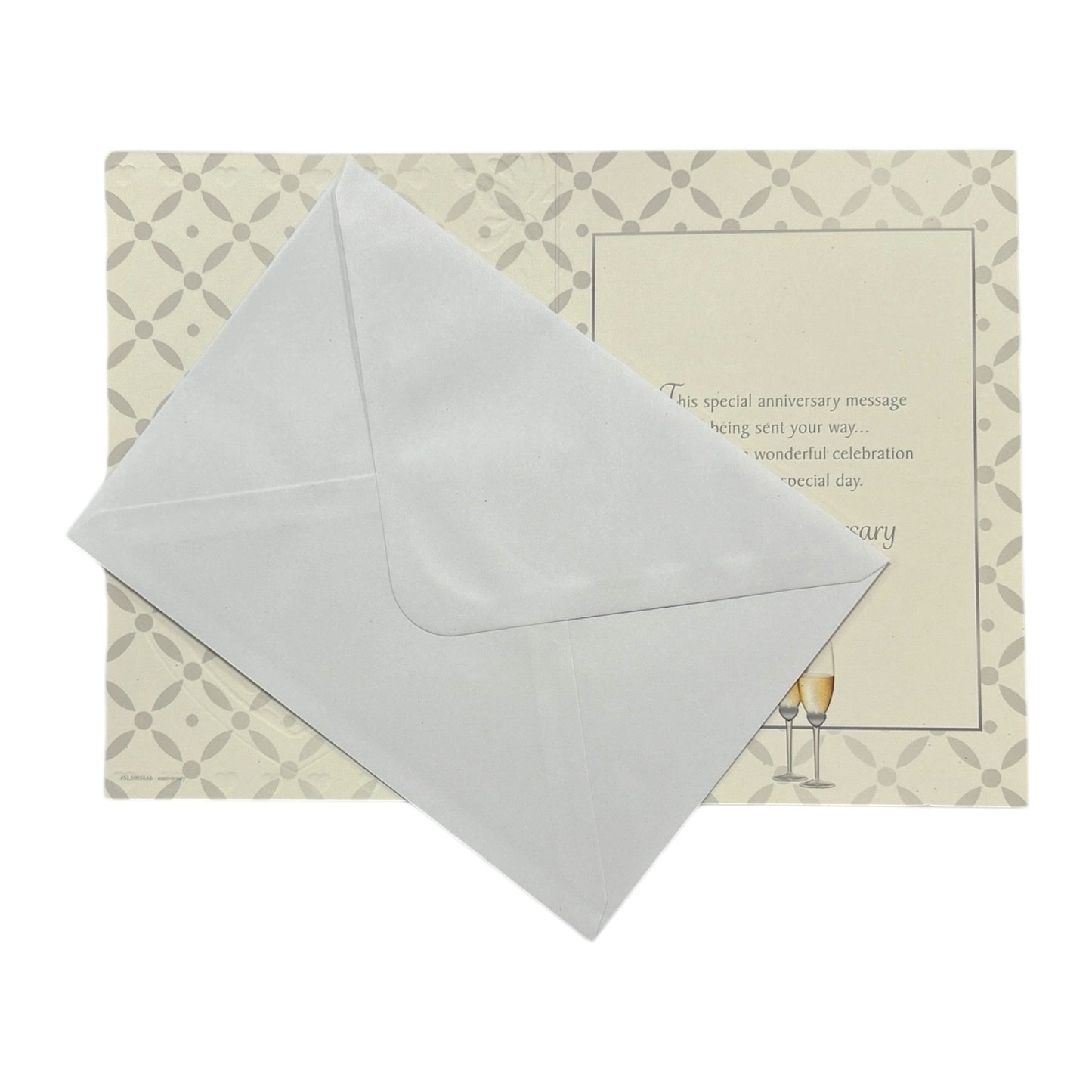 Brother and Sister-In-Law Heart with Champagne Glass Design Anniversary Card