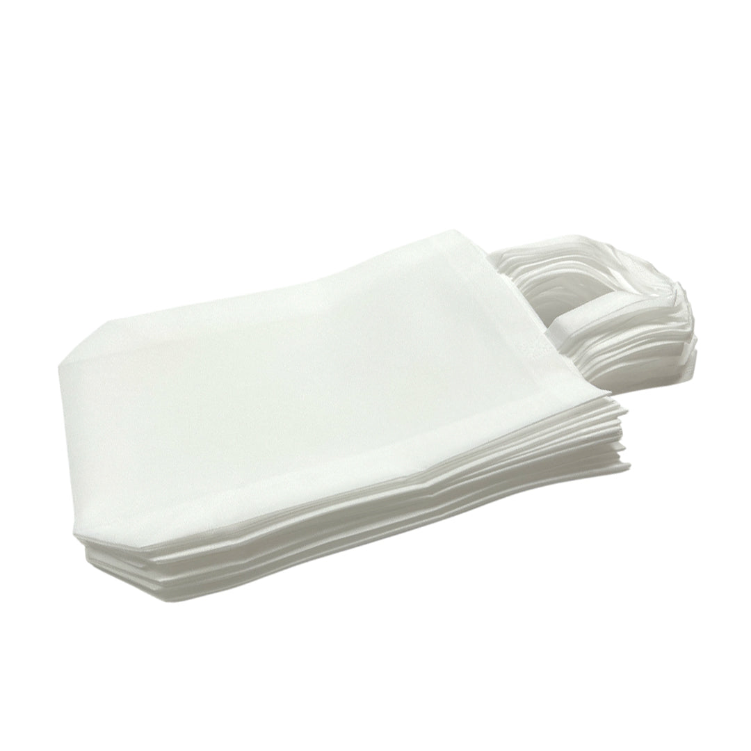 Pack of 100 White Coloured 35x41x12cm Non-Woven Bags with Handle