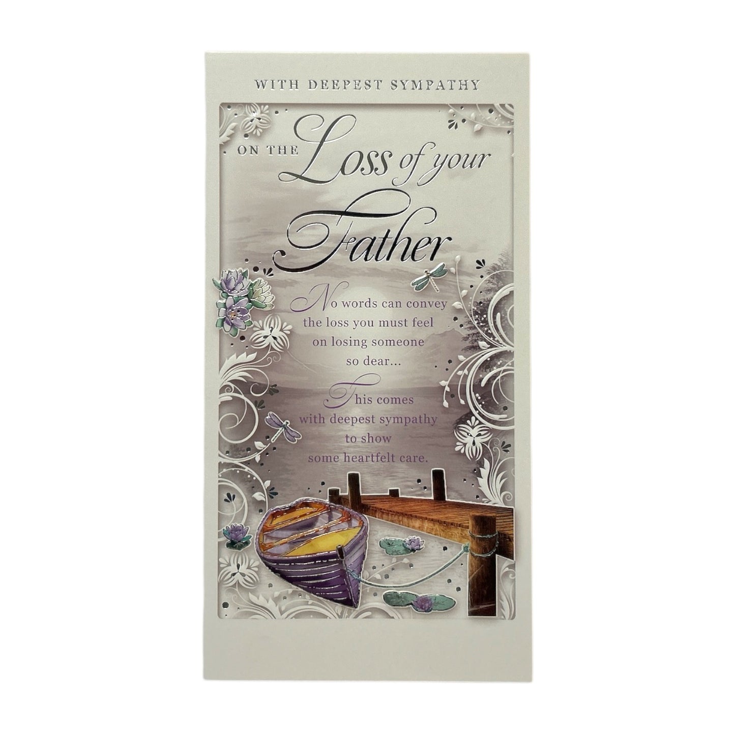 Loss of Father Dockside Design Sympathy Opacity Card