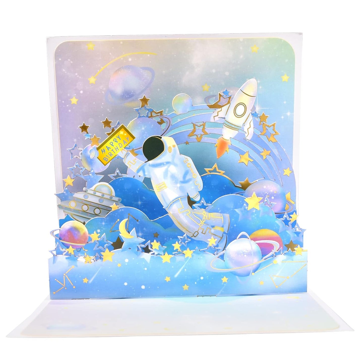 Space Astronaut 3D Pop Up Greeting Card