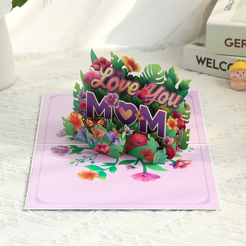 Purple Petals for MOM 3D Pop Up Mother's Day Card