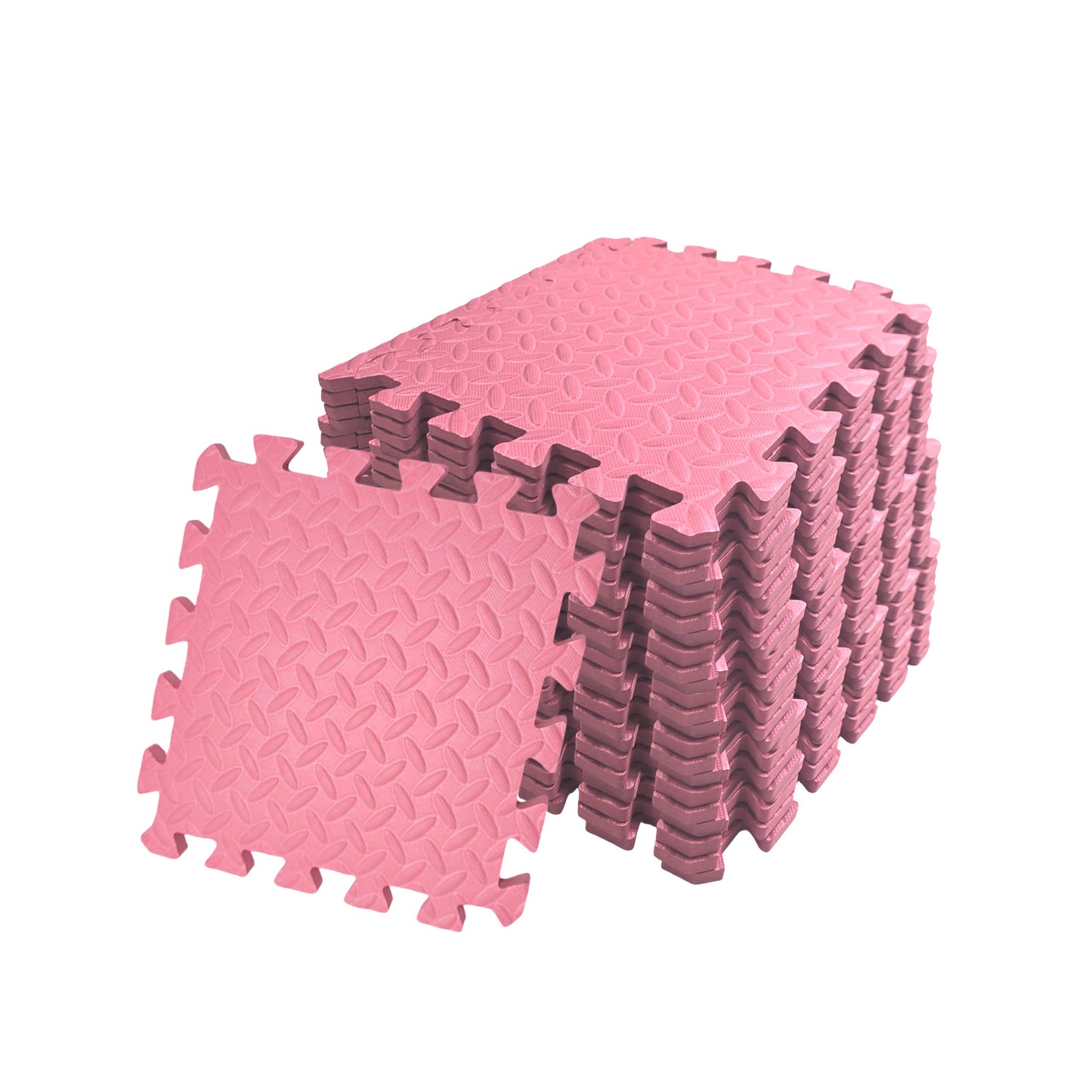 Pack of 4 30x30cm Pink Coloured 1cm Thick EVA Foam Mats