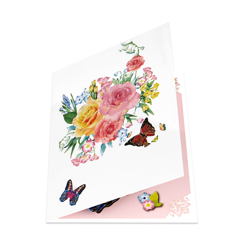 Wings of Joy Butterfly & Flower Pop Up Card
