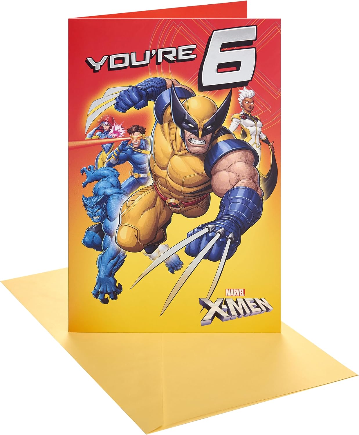 Marvel X-Men Design 6th Birthday Card