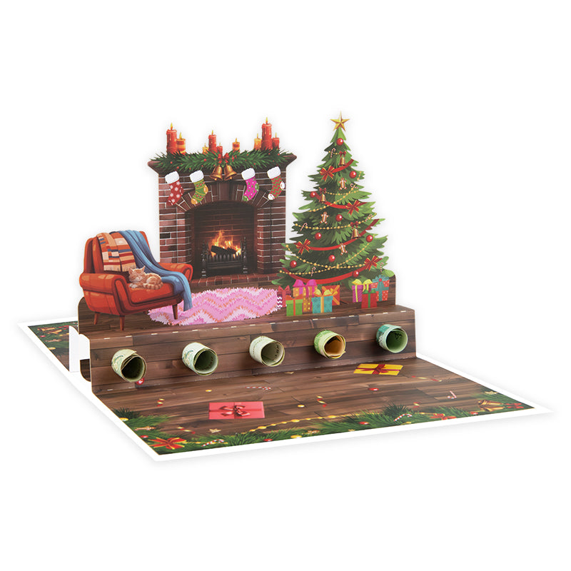 Fireside Cheer 3D Pop Up Christmas Money Gift Card