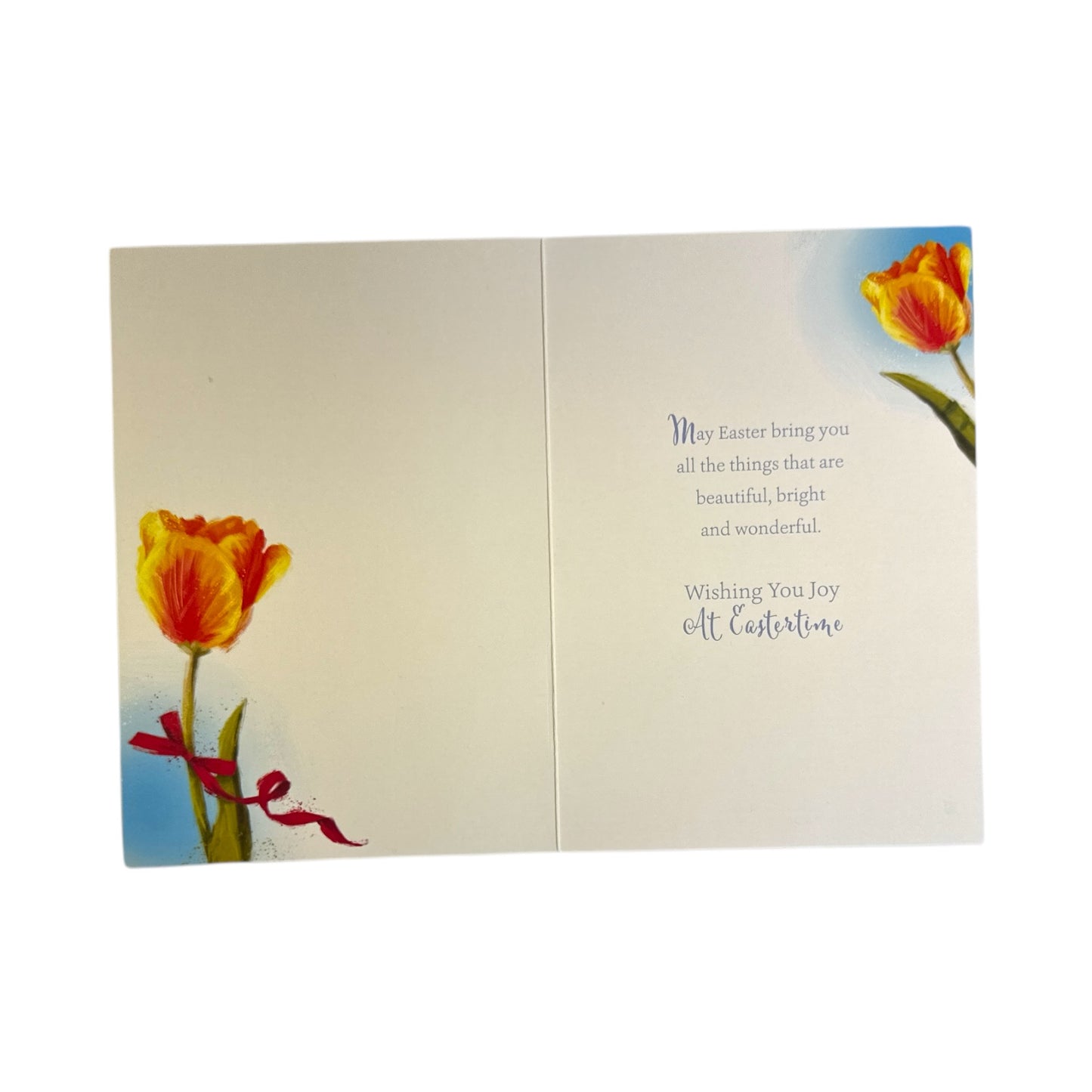 To All The Family Beautiful Orange Tulip Flower Design Easter Card