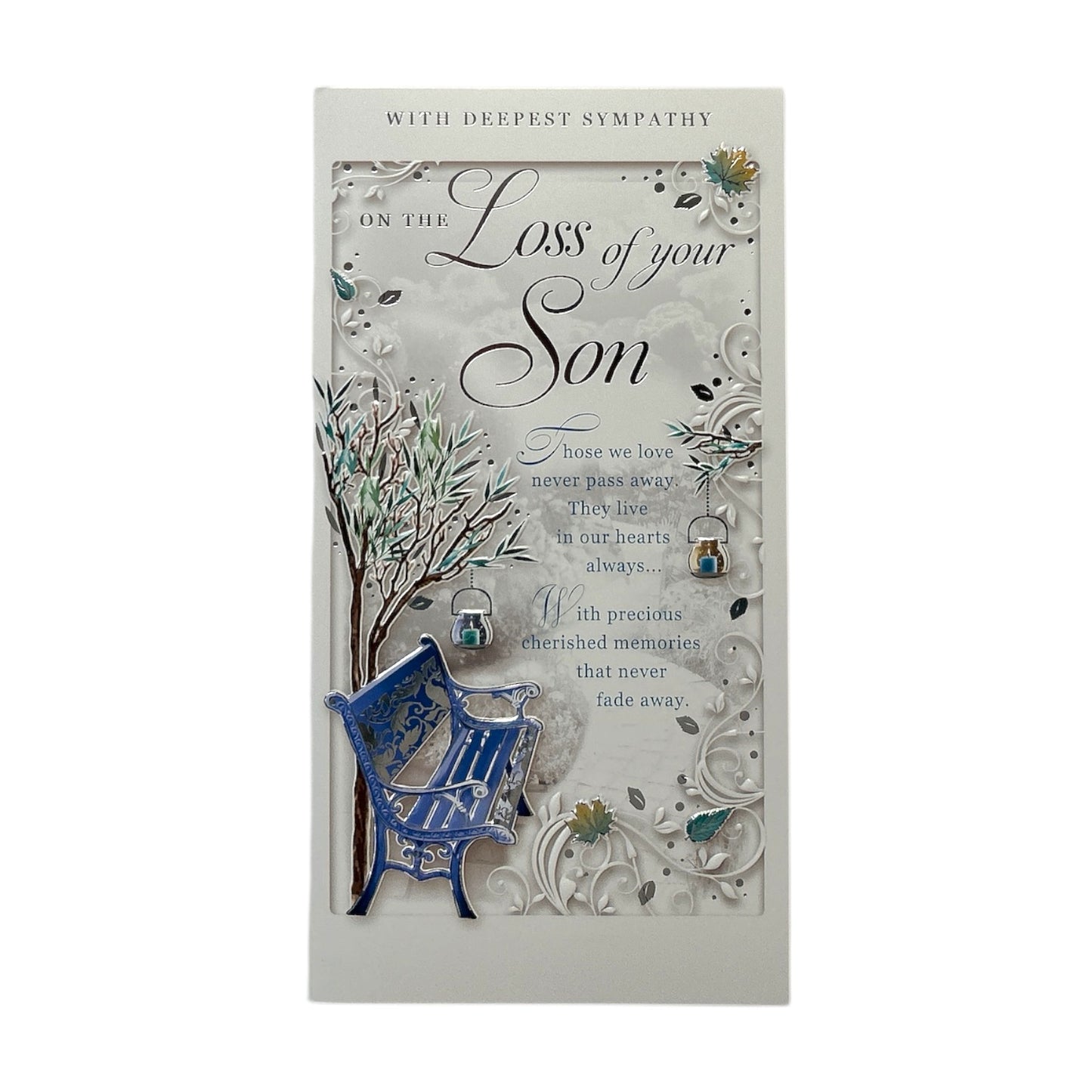 Loss of Son Floral Design Sympathy Opacity Card