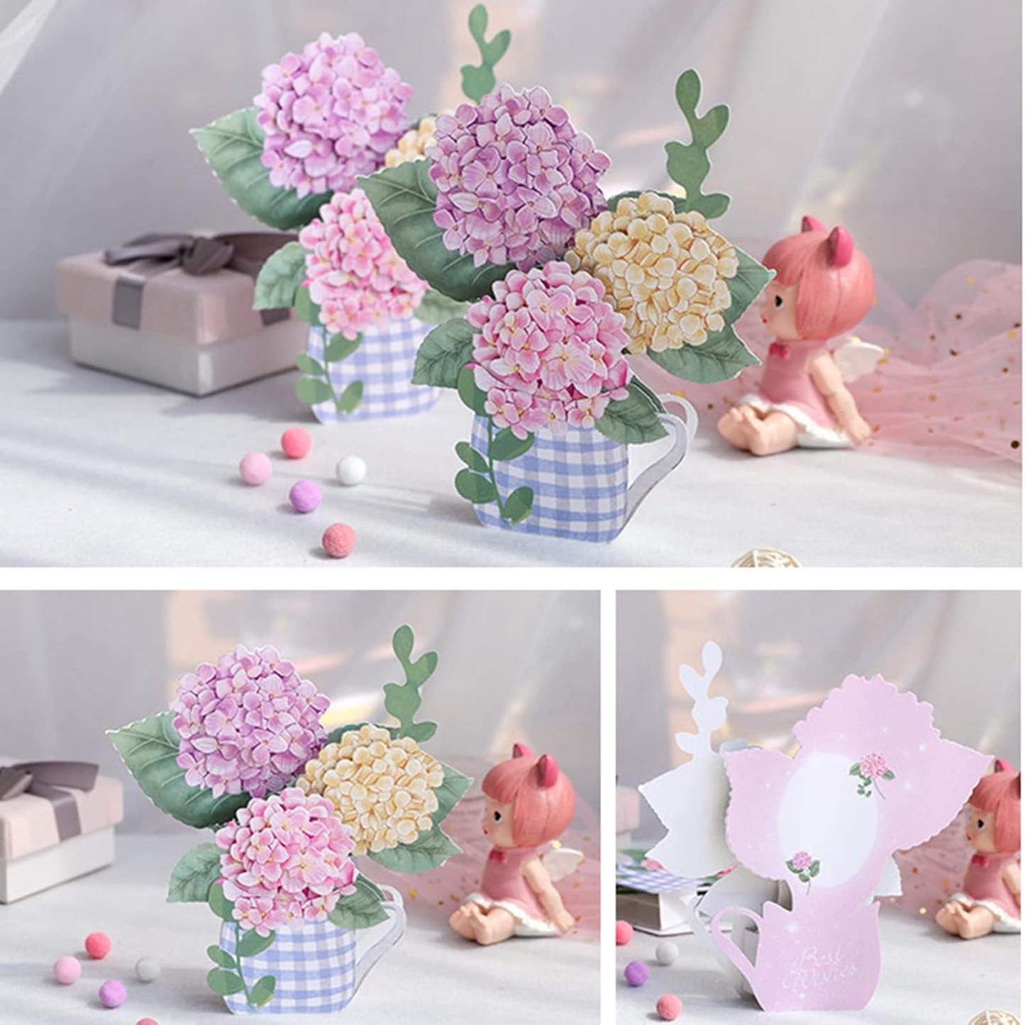 Hydrangea Bouquet 3D Pop Up Greeting Card