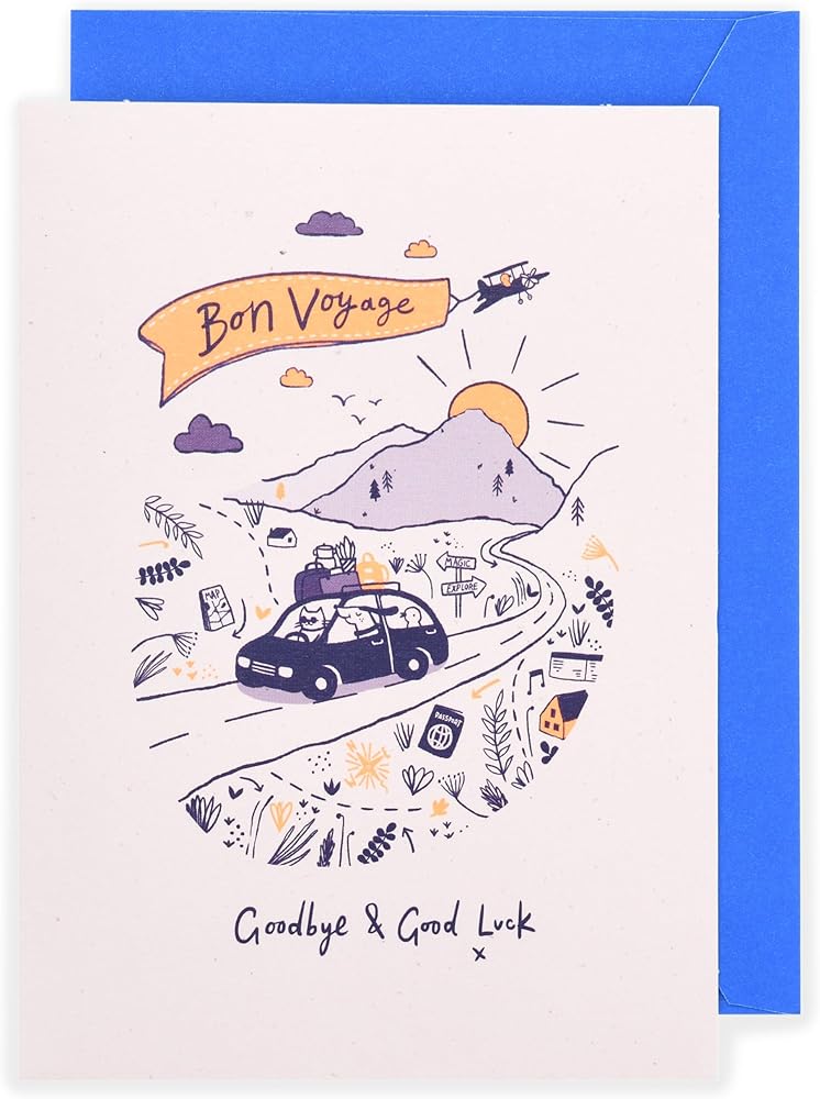Bon Voyage Design Goodbye Good Luck Card
