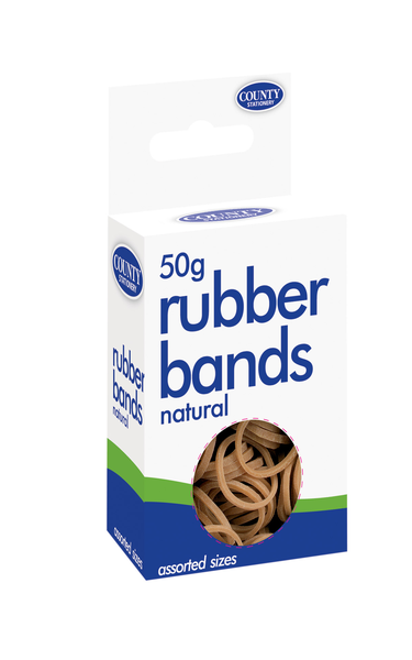Natural Rubber Bands 50g