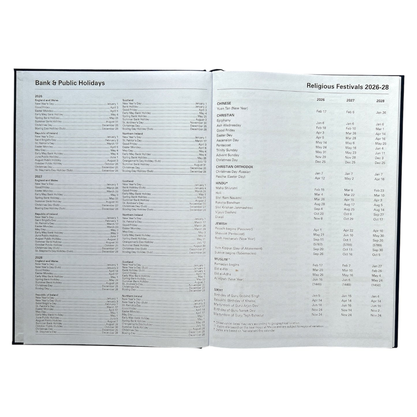 Janrax 2027 A4 Week To View Blue Desk Diary