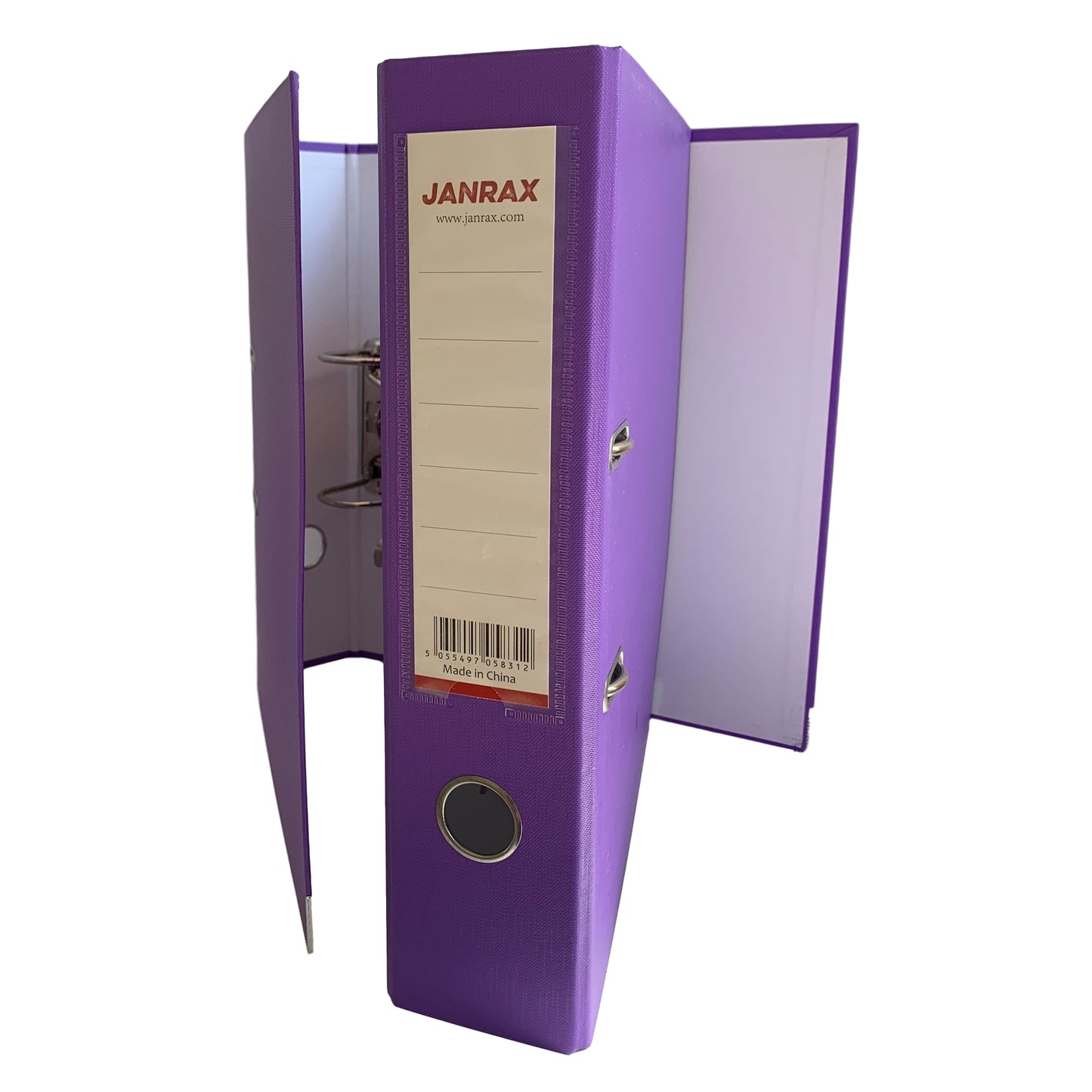 Pack of 5 A4 Purple Paperbacked Lever Arch Files by Janrax