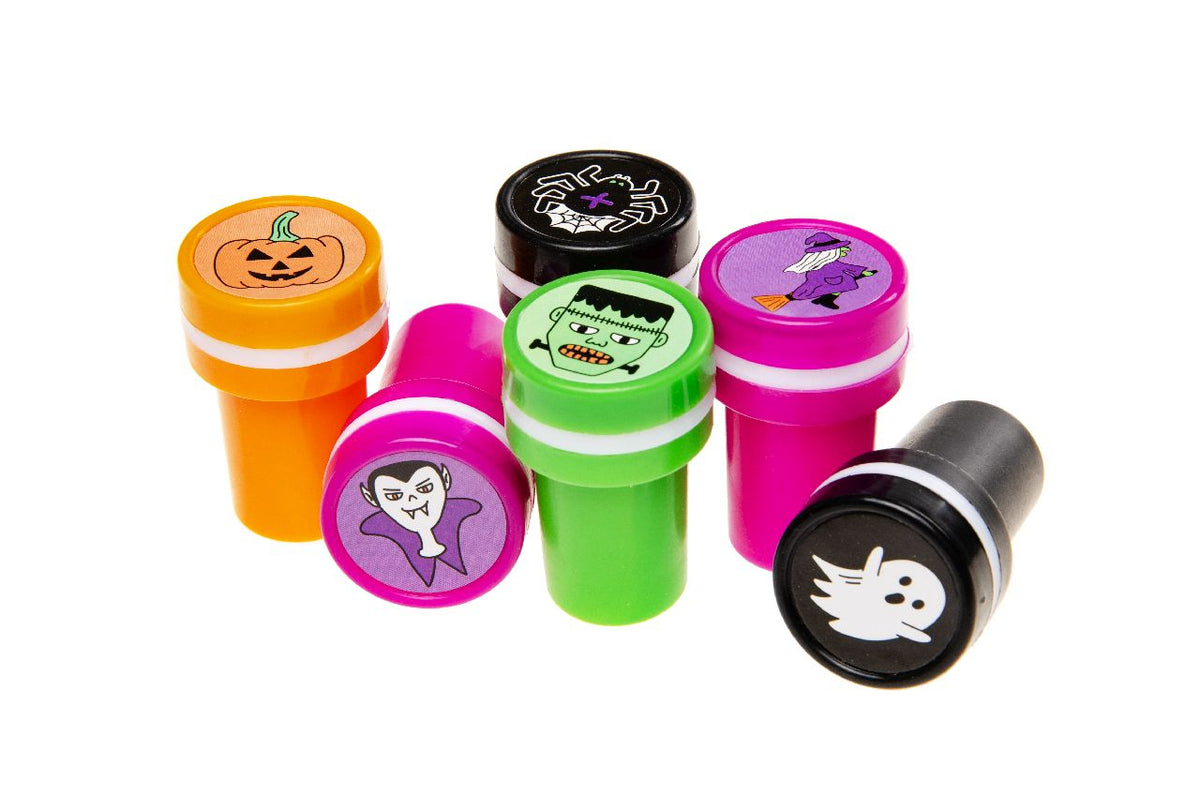 Pack of 12 Halloween Stamps - Party Bags Rewards Crafting Activities