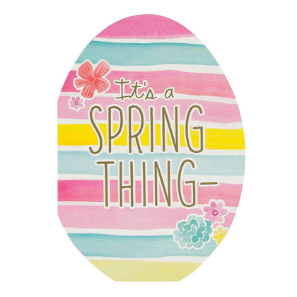 Hallmark Contemporary Egg Shaped Easter  New Card 'Spring Thing'  Small