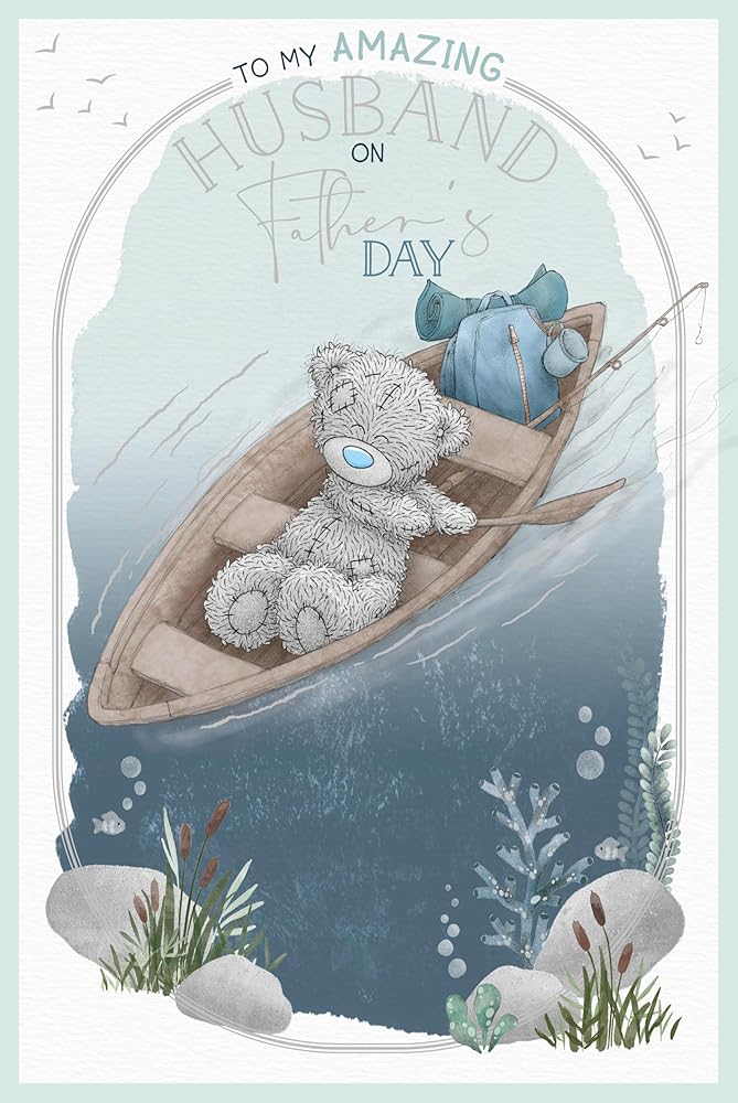 Bear In Canoe Husband Father's Day Card