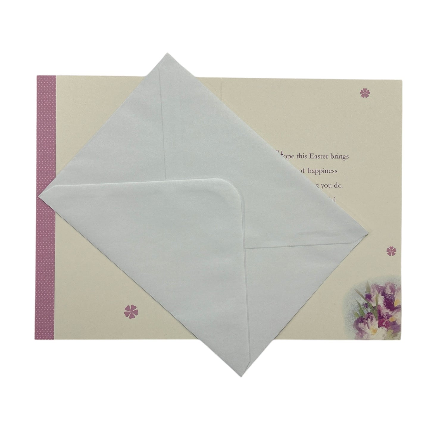 Across The Miles Cute Rabbit with Butterfly Floral Design Easter Card