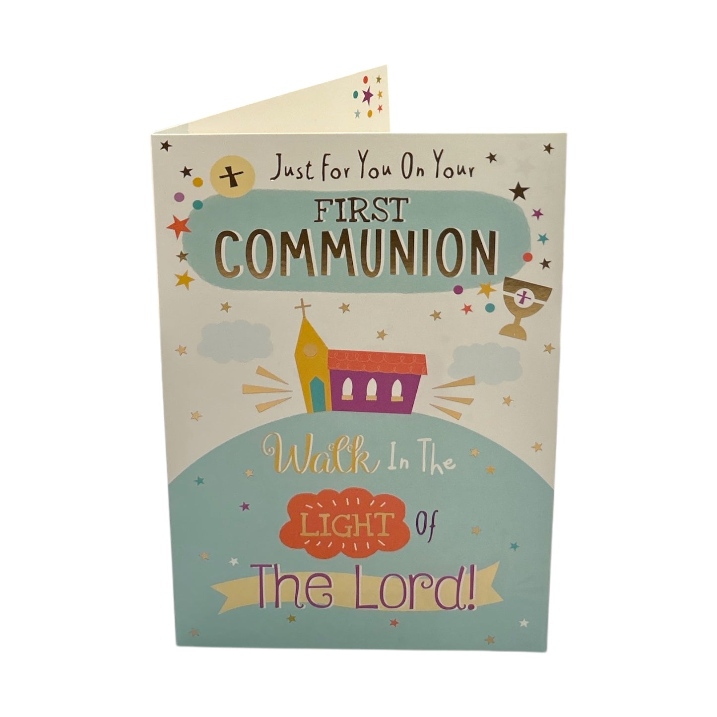 Walk In The Light Of Lord First Communion Religious Greeting Card