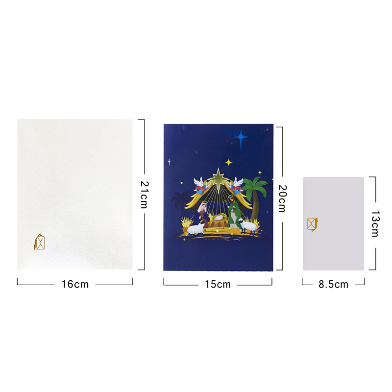 The Night of Jesus Nativity 3D Pop Up Christmas Card