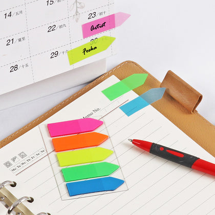 Pack of 125 Assorted Colour Page Markers - Index Sticky Notes