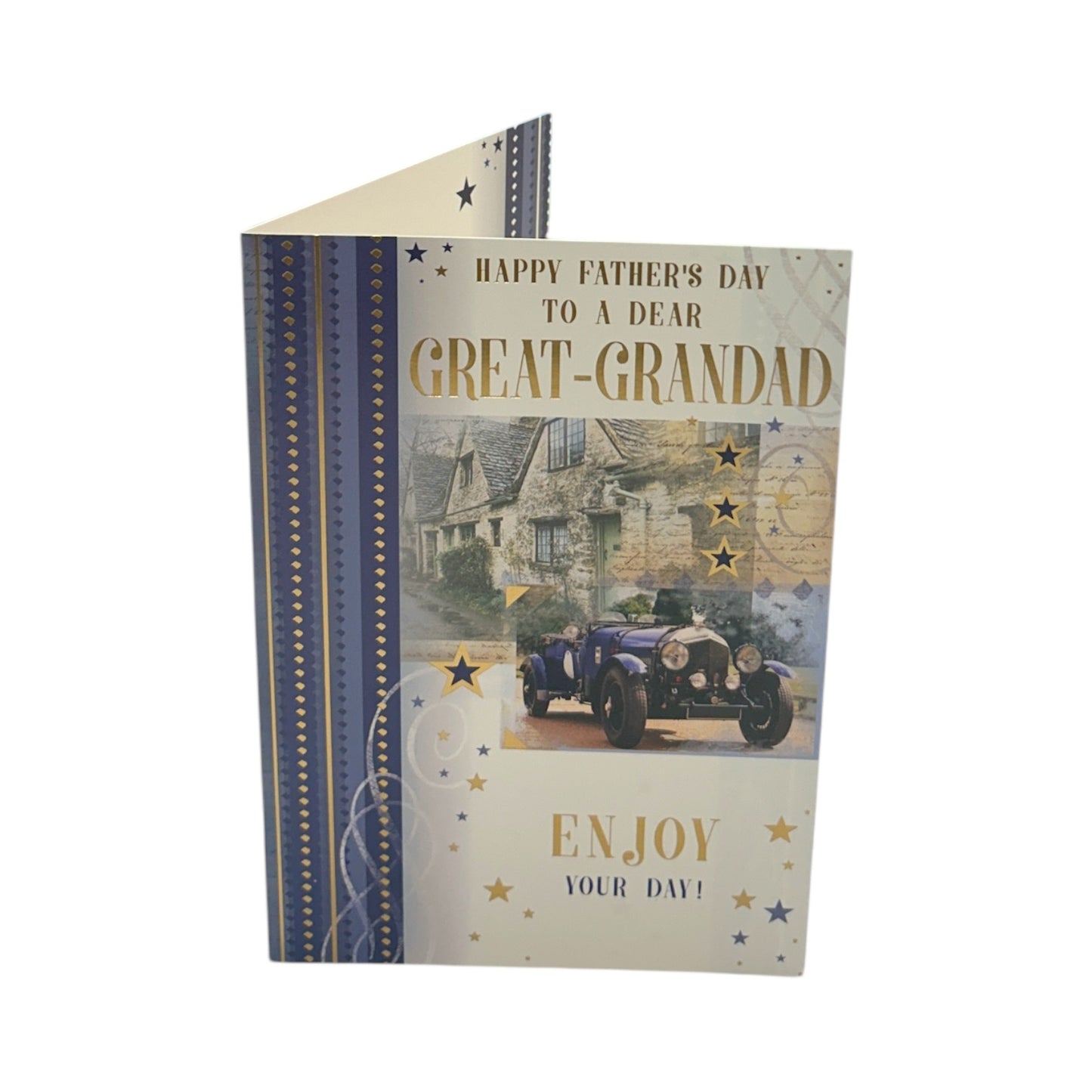 For Great Grandad Vintage Style Photographic Car Design Father's Day Card