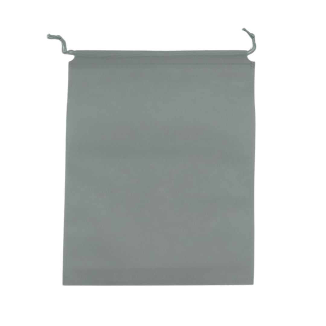 Pack of 100 Grey Coloured 32x22cm Non-Woven Drawstring Bags