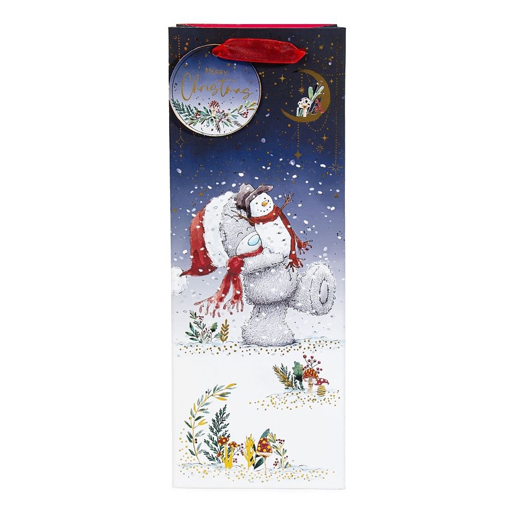 Bear And Snowman Christmas Bottle Bag {DC}