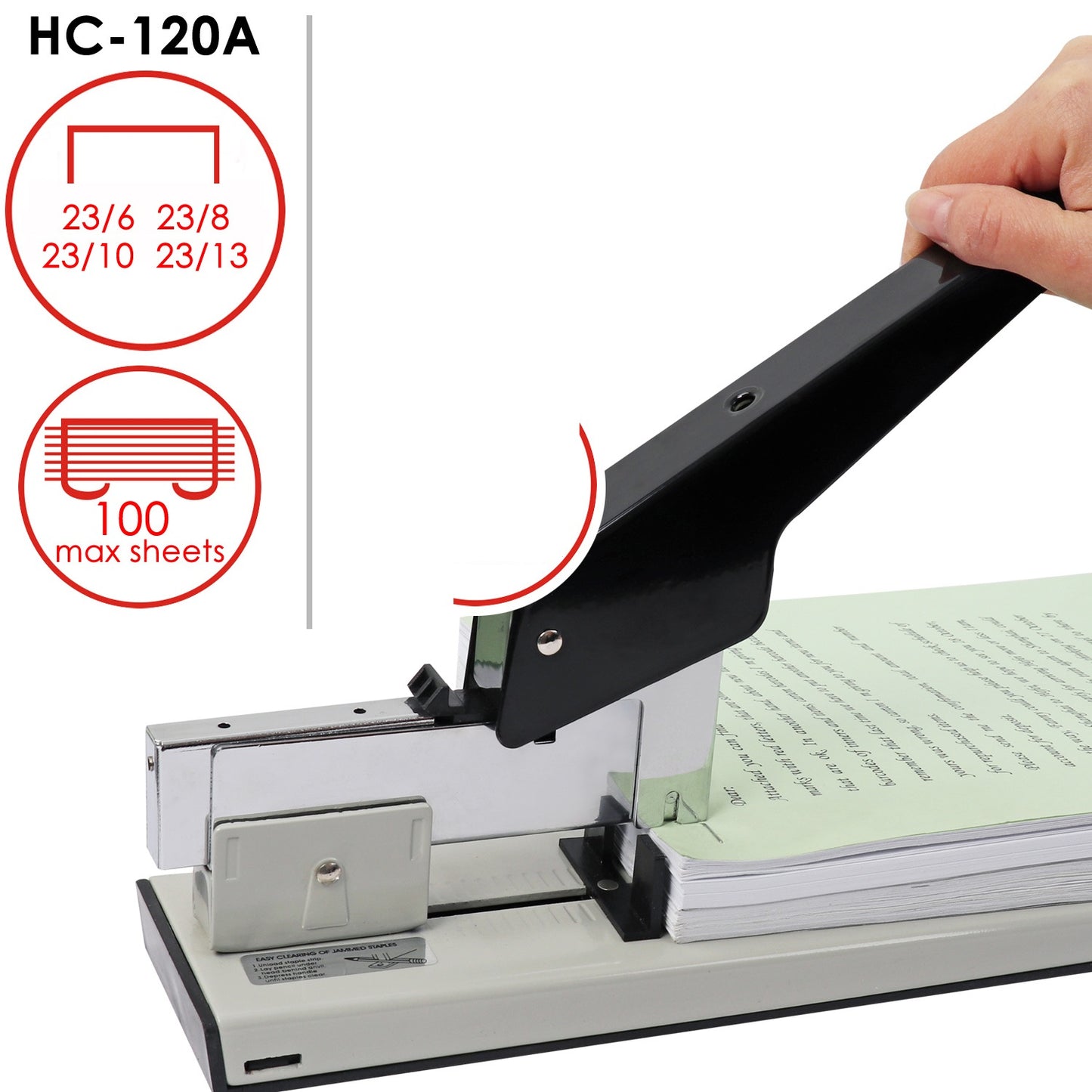 Heavy Duty Metal Adjustable Staples 100 Sheets Capacity