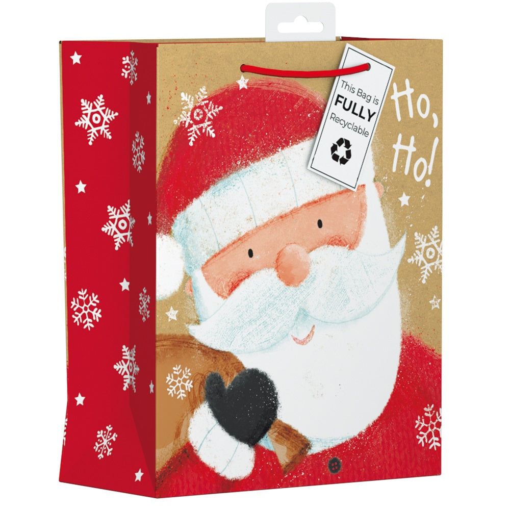 Santa Claus Ho Ho Medium Christmas Gift Bag