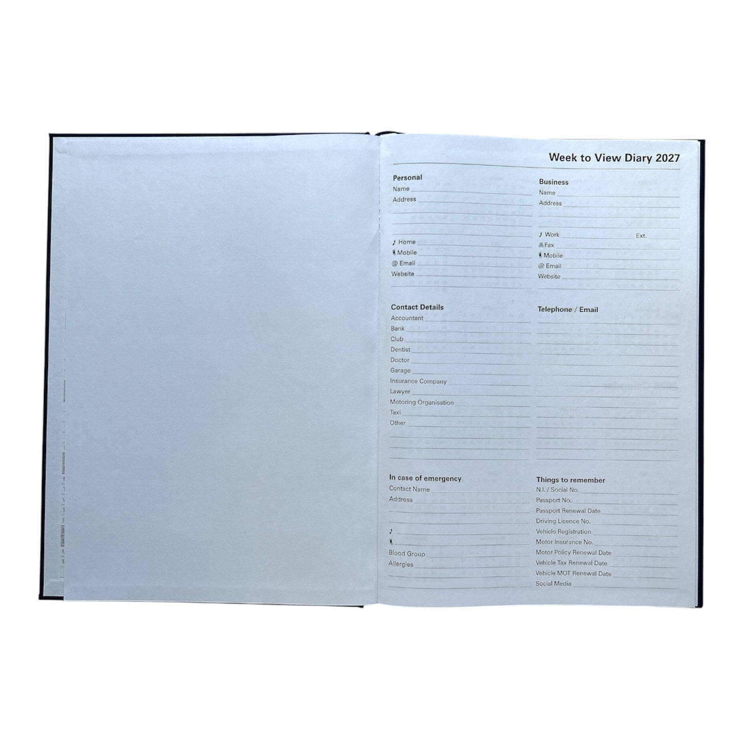 Janrax 2027 A4 Week To View Burgundy Desk Diary