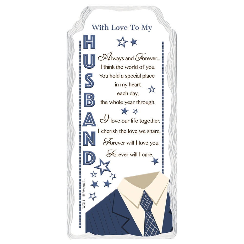 With Love To My Husband Sentimental Handcrafted Ceramic Plaque