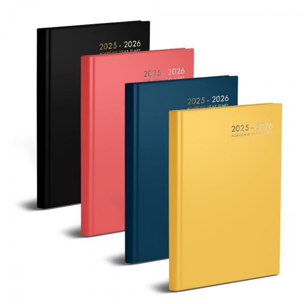 Yellow 2025-2026 A5 Week To View Academic Diary