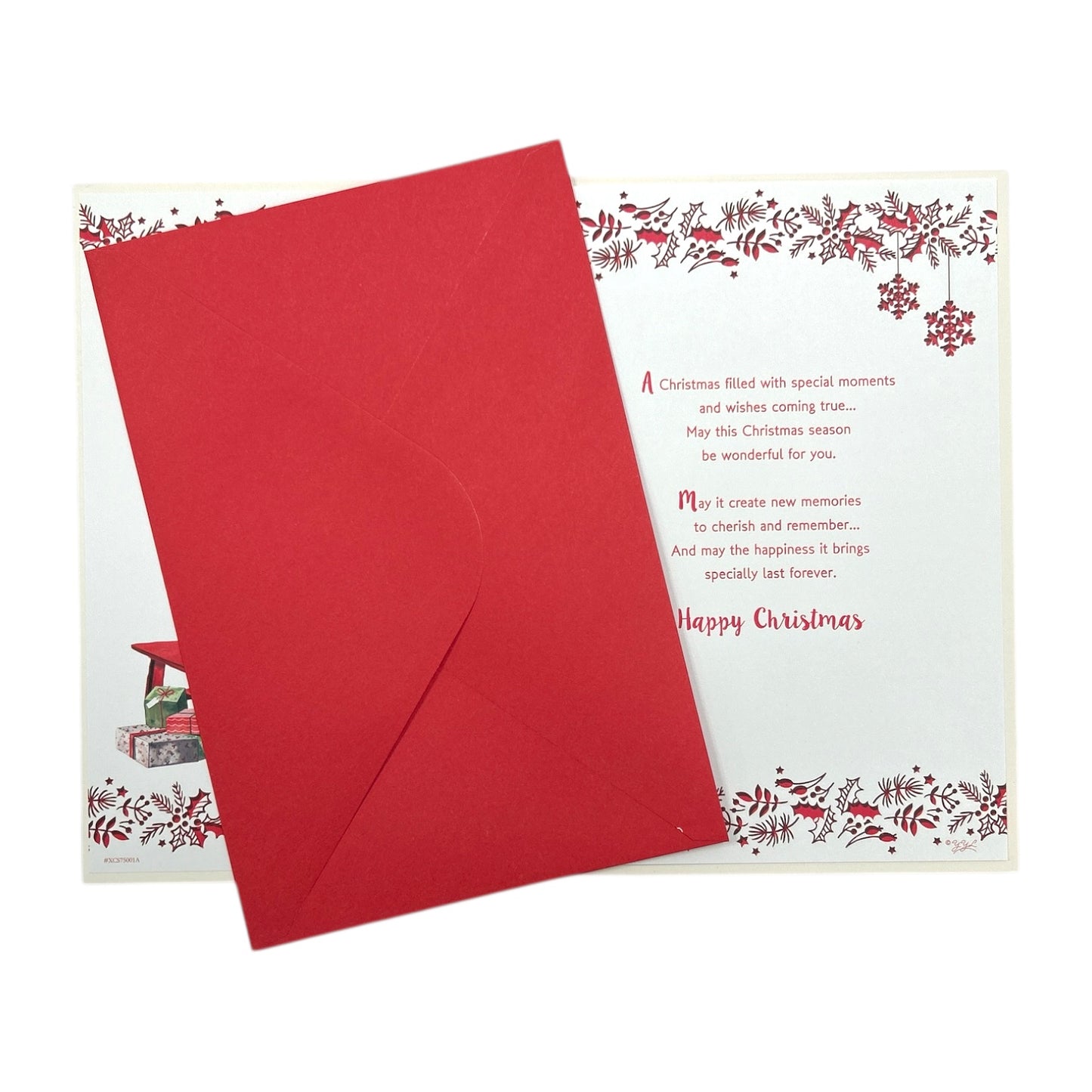 To Friends We Don’t Forget Santa Reading Book Design Christmas Card