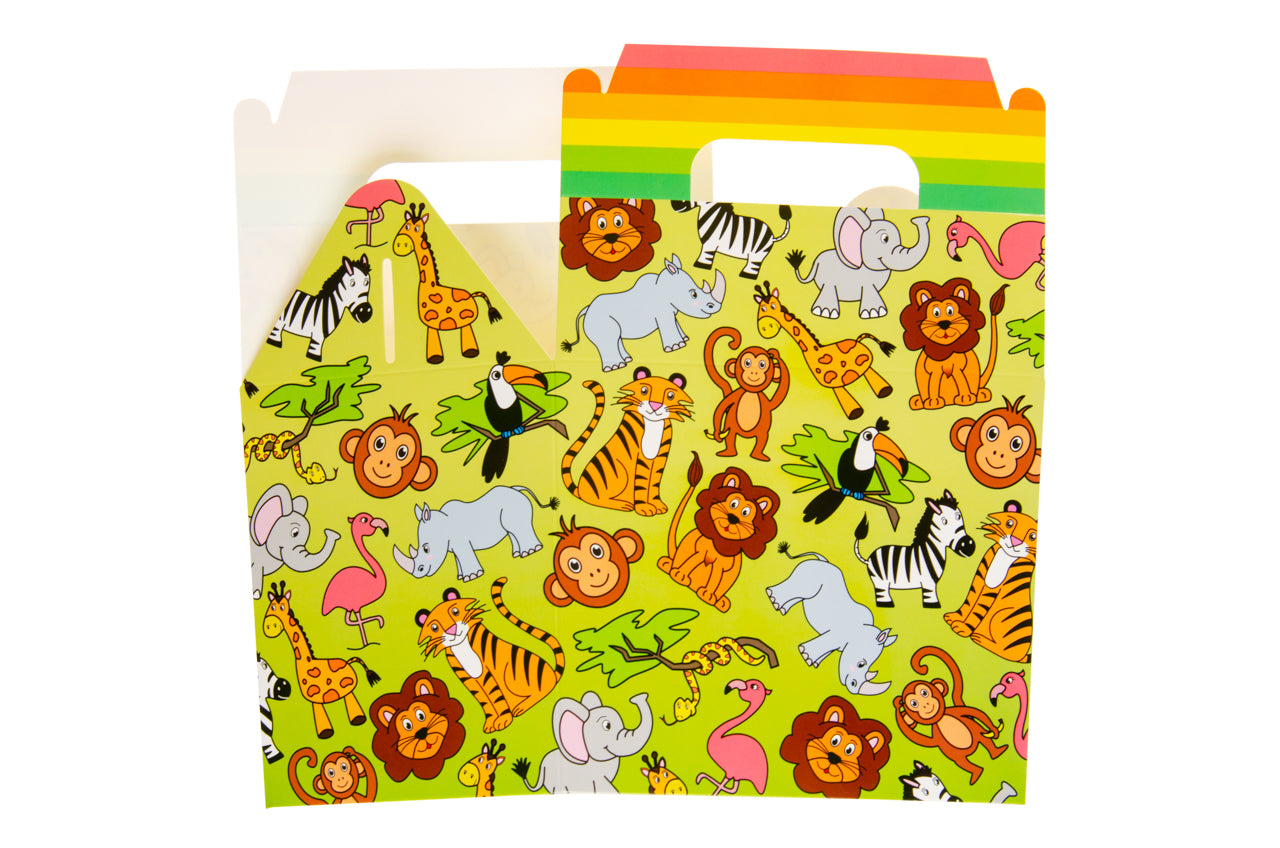 Pack of 12 Wild Animals Party Lunch Boxes