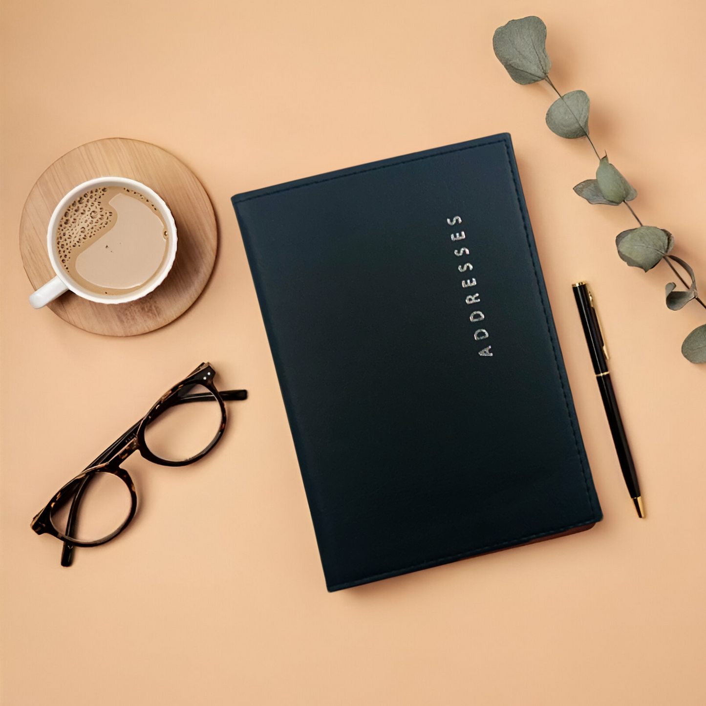 A5 Black Address Book By Janrax