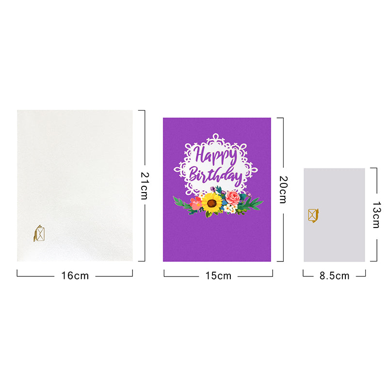 Bloom & Cheer 3D Birthday Basket Pop Up Greeting Card