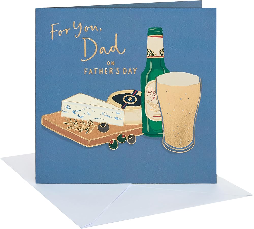 Cheese and Beer Design for Dad Father's Day Card