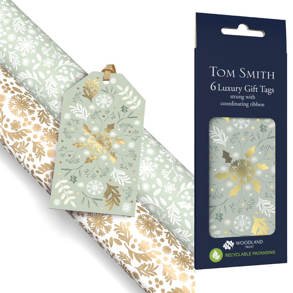 Pack of 6 Classic Design Luxury Christmas Gift Tags