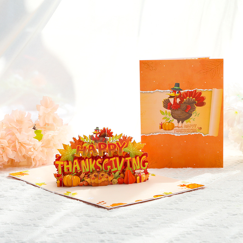 Thanksgiving Harvest 3D Pop Up Greeting Card