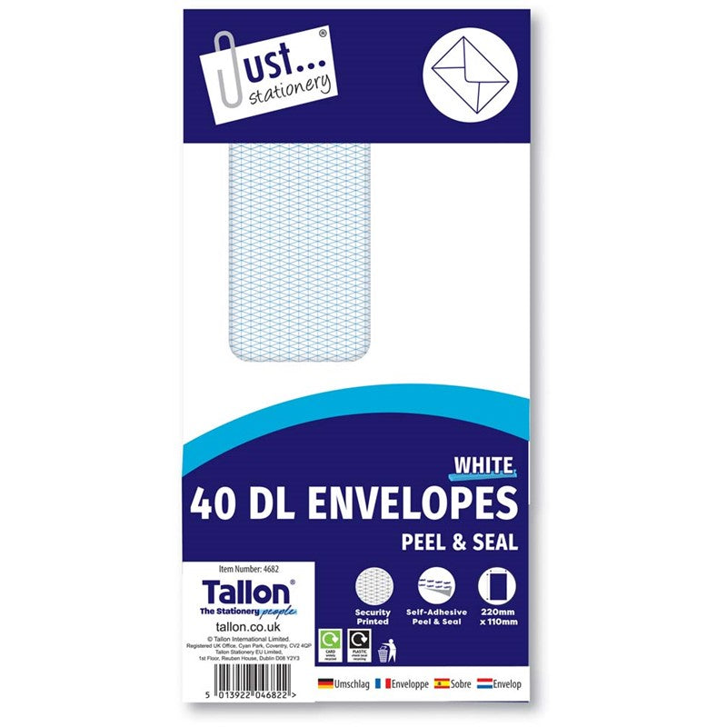 40 DL Window Peel & Seal Envelopes