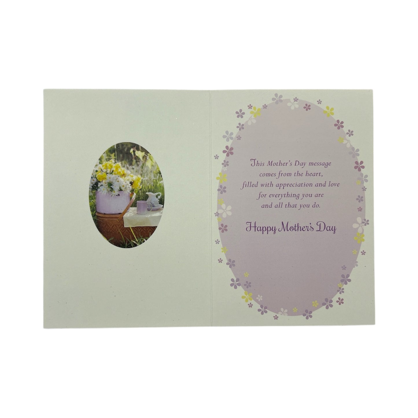 To A Special Mam Basket of Yellow and White Flowers Design Mother's Day Card