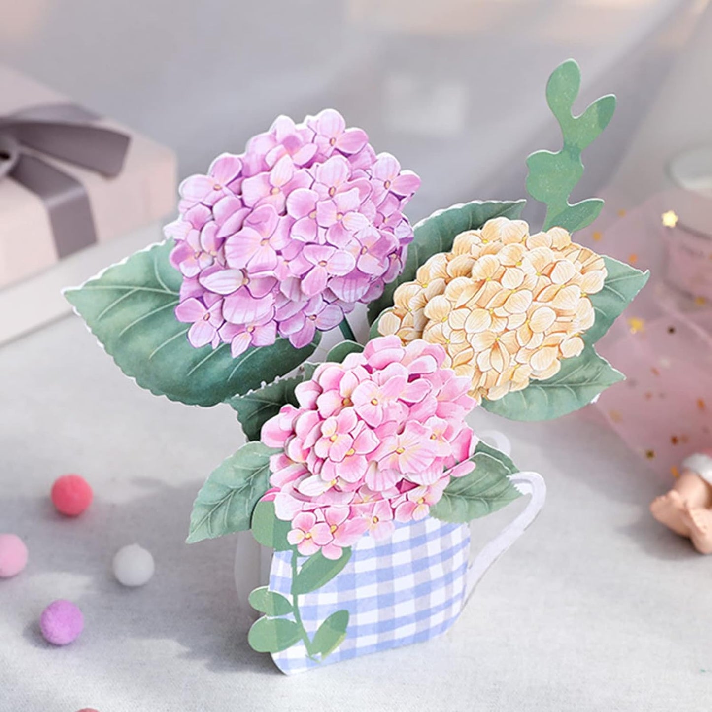 Hydrangea Bouquet 3D Pop Up Greeting Card