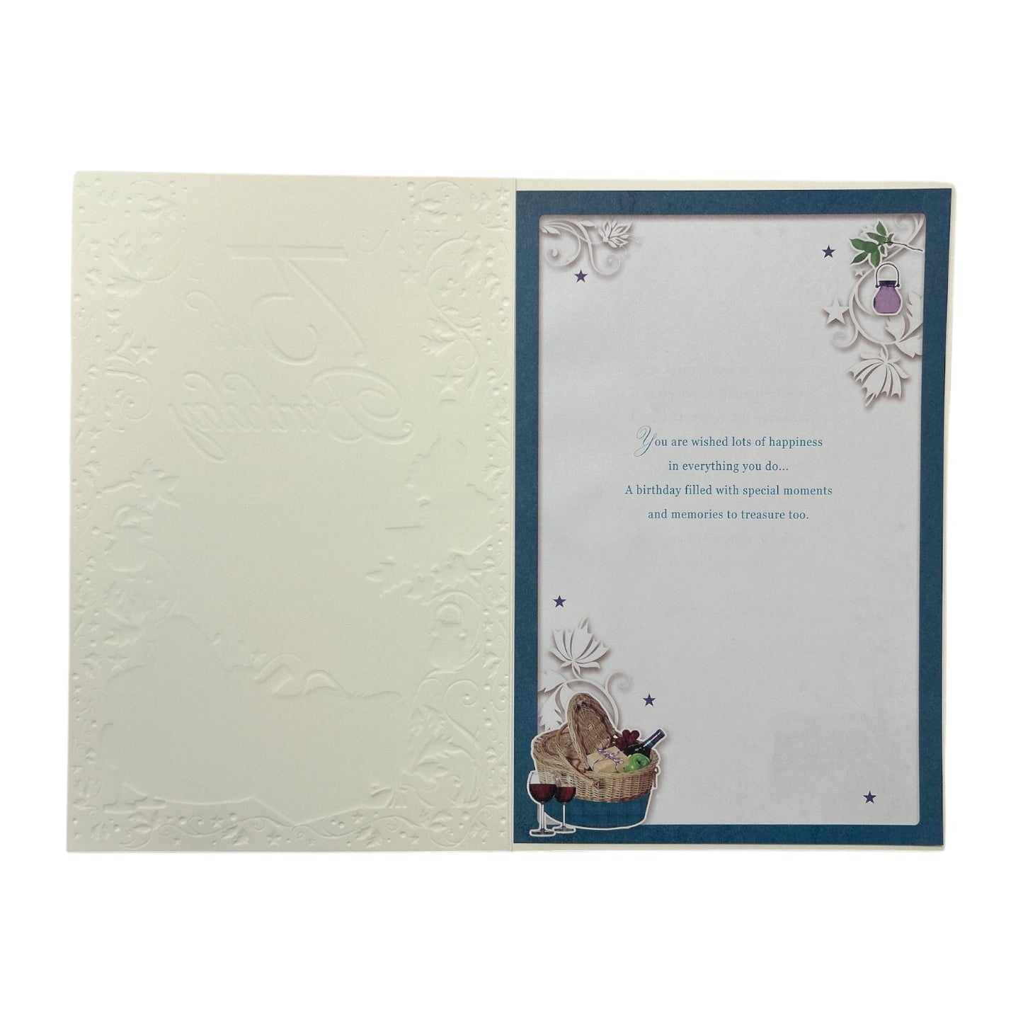 Have a Wonderful 75th Birthday Open Male Opacity Card