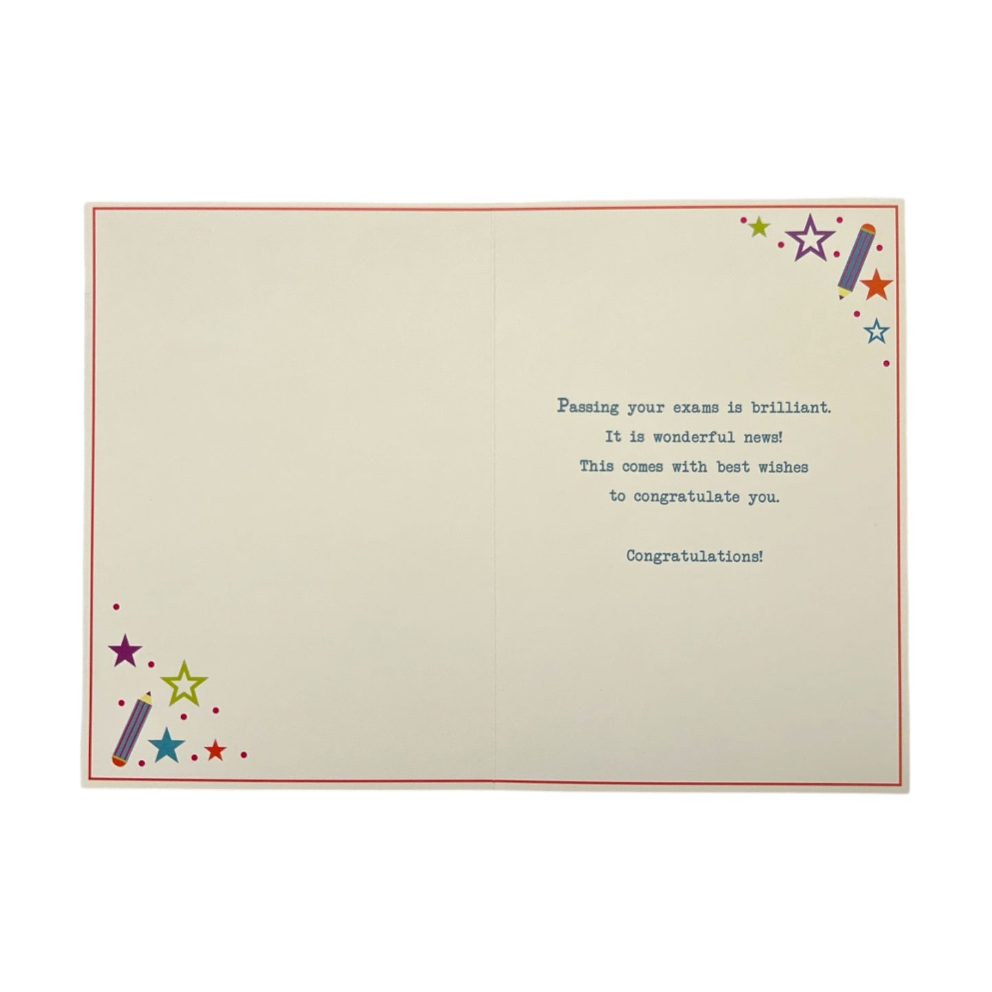 You Passed Your Exam Stars Design Congratulations Card