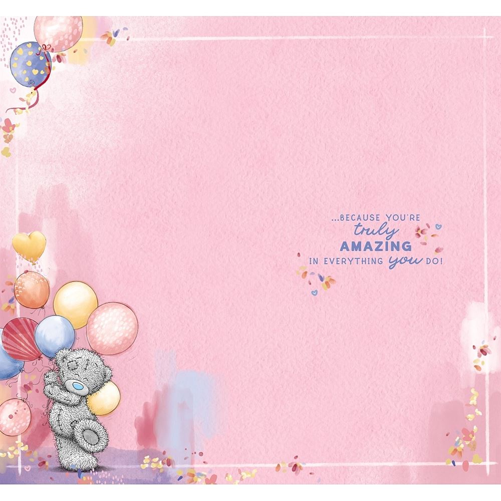 Bear Stood Holding Balloons Just For You Birthday Card