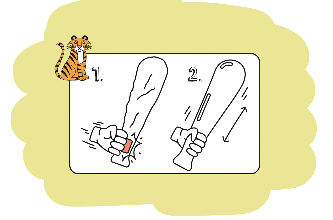 Pack of 48 Wild Animals Print Self-Inflating Bats