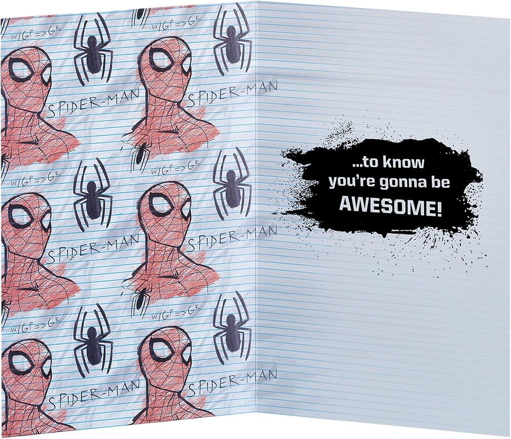 Spiderman Design Marvel First Day At School Card