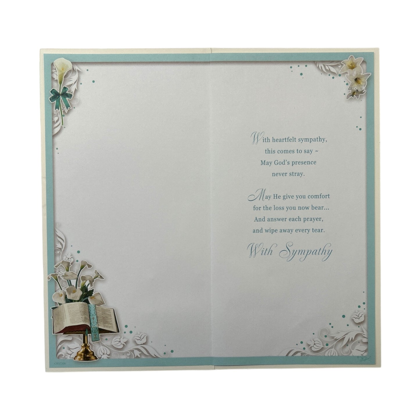 Loss of Father Floral Design Sympathy Opacity Card