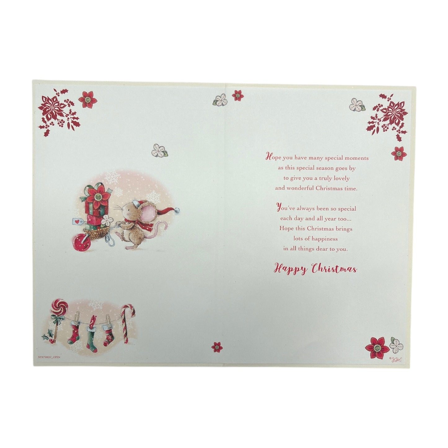 To a Special Grandma Mouse & Sled Scene Christmas Card