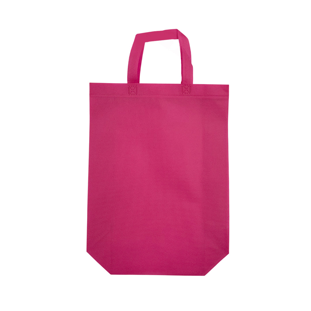 Pack of 25 Pink Coloured 35x41x12cm Non-Woven Bags with Handle