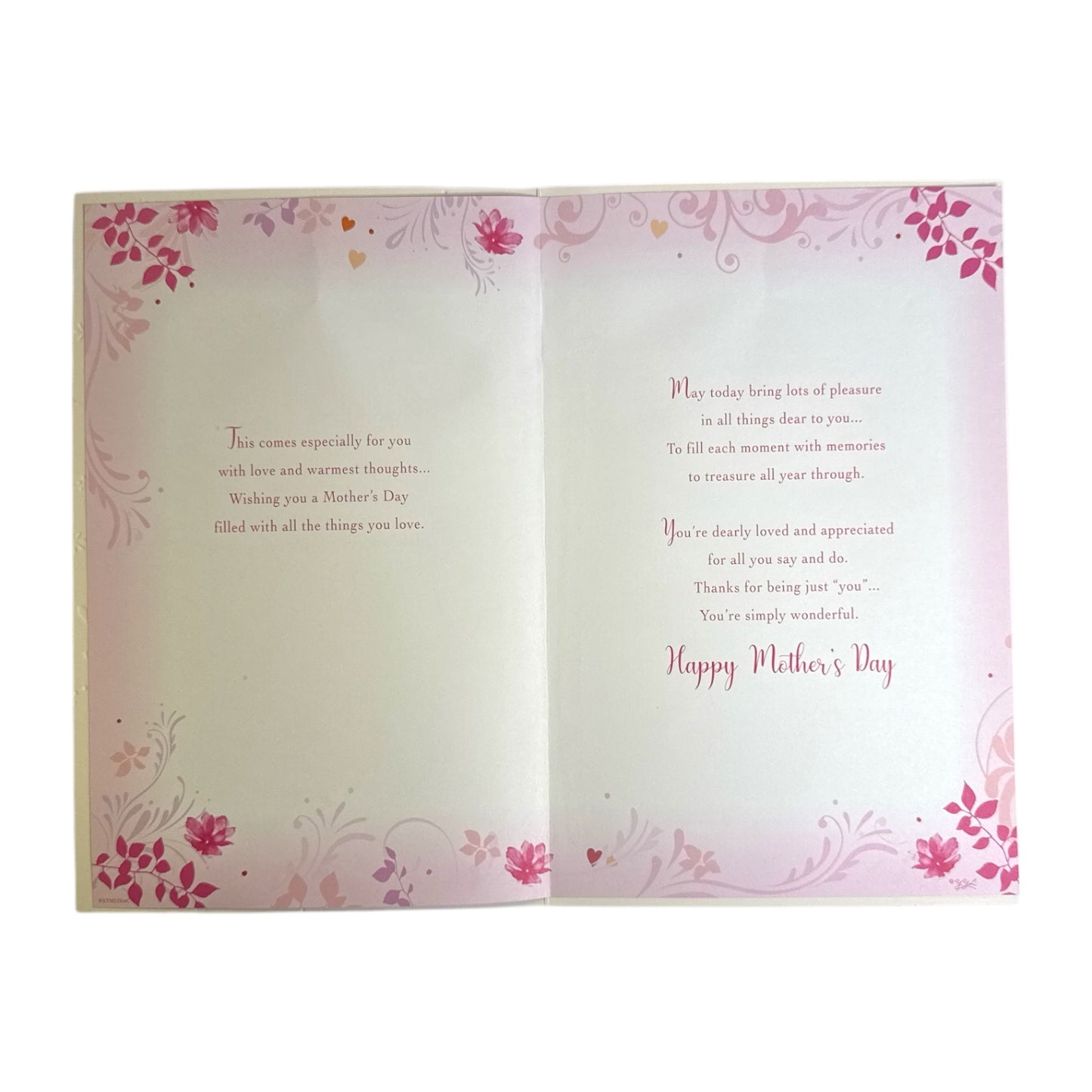 To My Wife Floral Heart With Ribbon Design Mother's Day Card